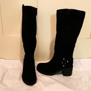 Style & Co Black Knee Tall Boots Wide Calf